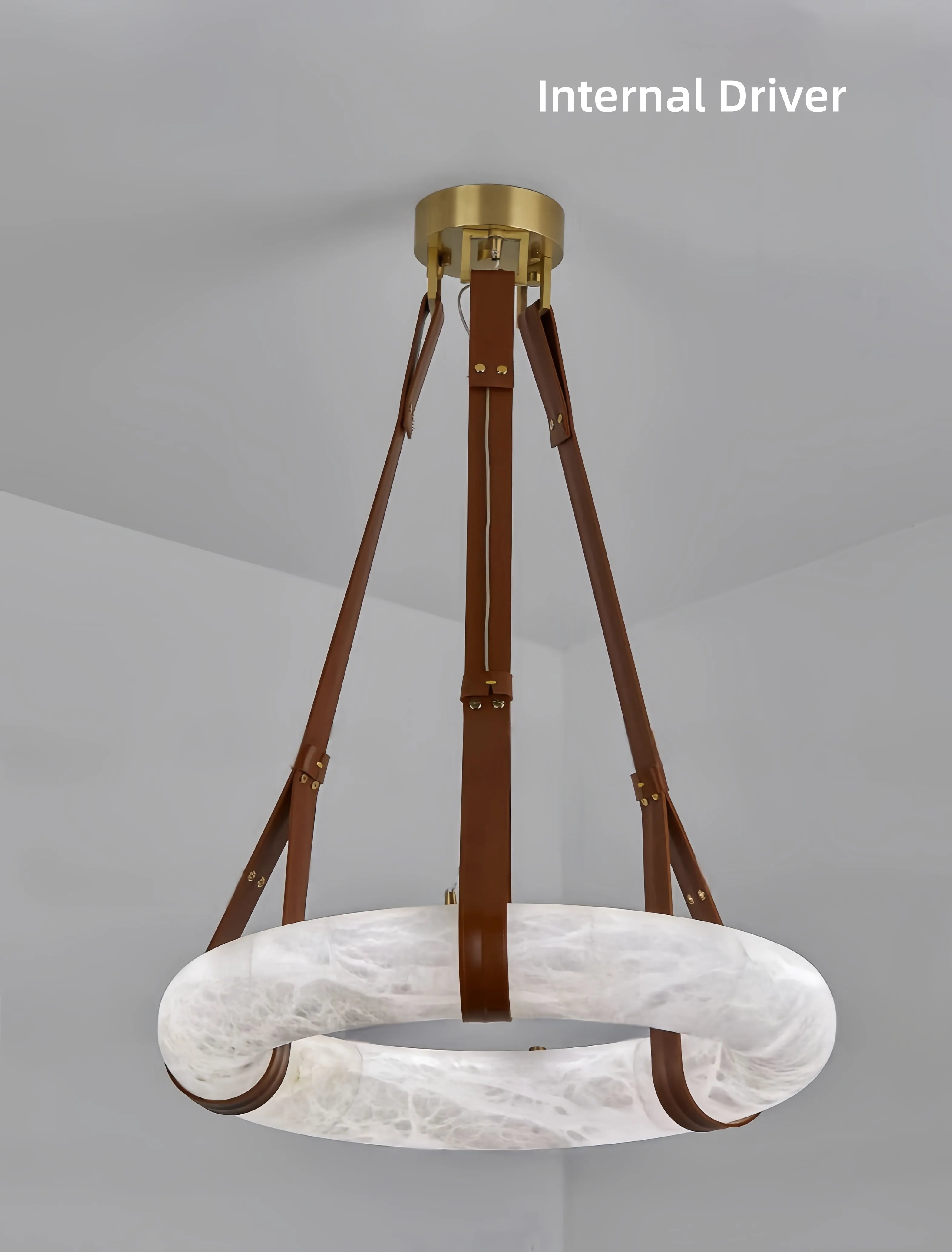 Alabaster Modern Ring Chandelier