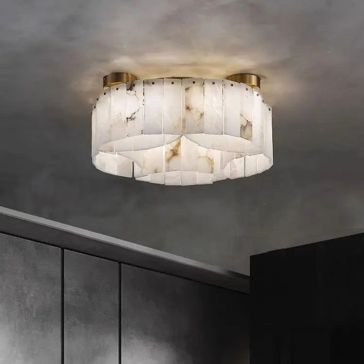 Alabaster Brass Ceiling Lamps Chandelier Light    Ceiling Lamp [product_tags] Fabtiko