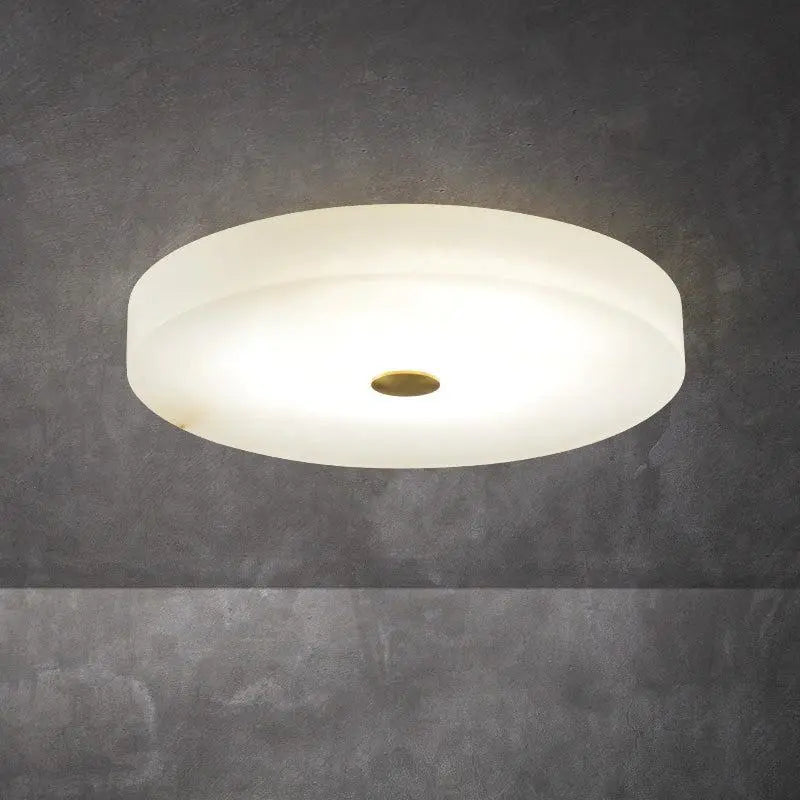 Alabaster Flush Mounted Round Led Ceiling Lamp 19.7&quot;   Ceiling Lamp [product_tags] Fabtiko