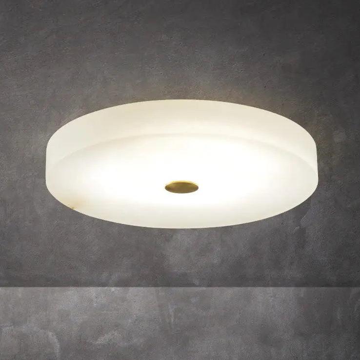 Alabaster Flush Mounted Round Led Ceiling Lamp