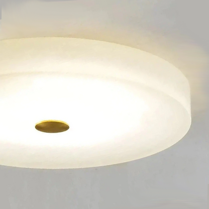 Alabaster Flush Mounted Round Led Ceiling Lamp Ceiling Lamp Fabtiko