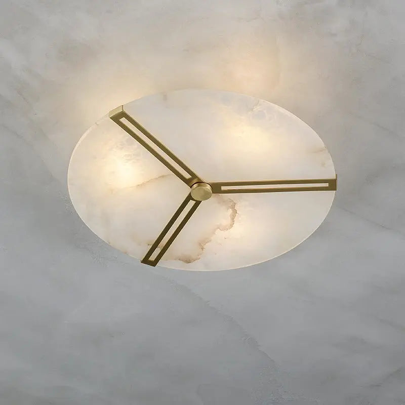 Brass Alabaster Flush Mount Ceiling Light    Ceiling Lamp [product_tags] Fabtiko