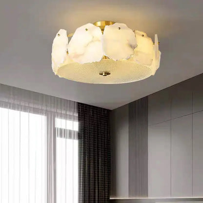 Flush Mount Alabaster Ceiling Light Fixture    Ceiling Lamp [product_tags] Fabtiko