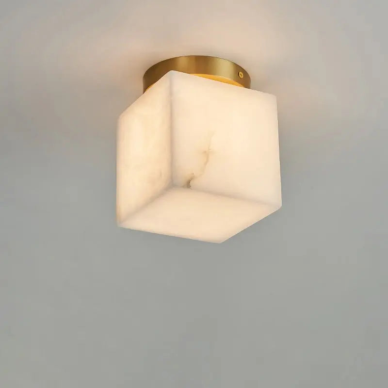Mini Alabaster Flush Mount Ceiling Lights Square Large   Ceiling Lamp [product_tags] Fabtiko
