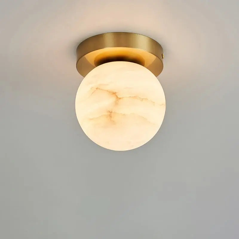 Mini Alabaster Flush Mount Ceiling Lights Spherical Large   Ceiling Lamp [product_tags] Fabtiko