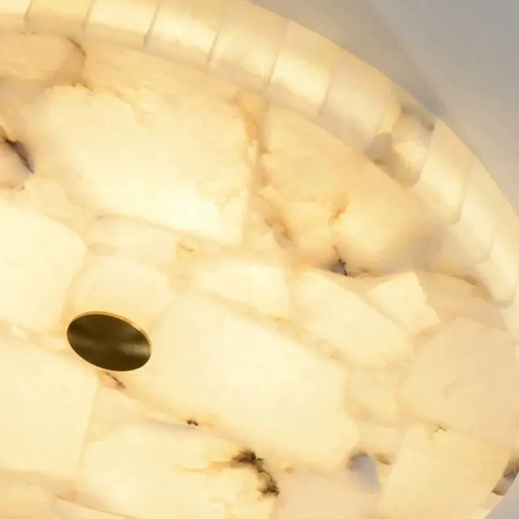 Round Alabaster Flush Mount Ceiling Lamps    Ceiling Lamp [product_tags] Fabtiko