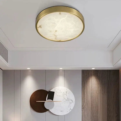 Round Alabaster Flush Mount Ceiling Lights 19.68&quot;   Ceiling Lamp [product_tags] Fabtiko