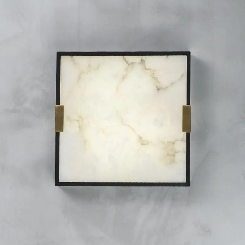 Square Spain Alabaster Flush Mount Ceiling Lights    Ceiling Lamp  Fabtiko