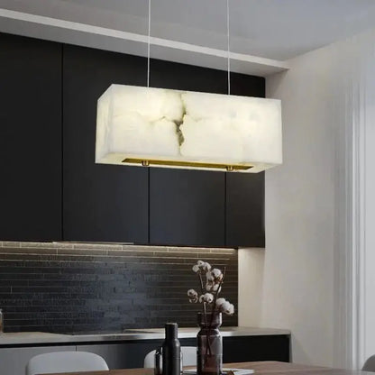 Alabaster Cuboid Dining Room Chandelier    Chandelier [product_tags] Fabtiko