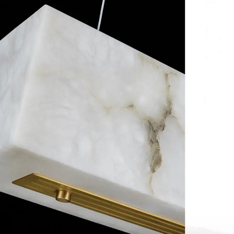 Chandelier Alabaster Cuboid Dining Room Chandelier Fabtiko