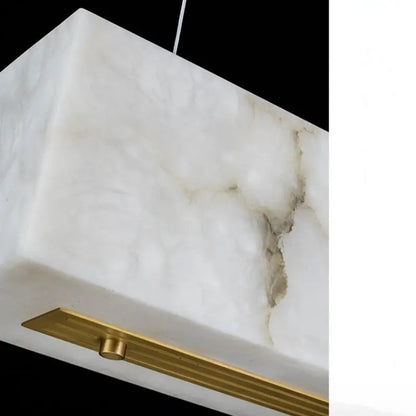 Chandelier Alabaster Cuboid Dining Room Chandelier Fabtiko