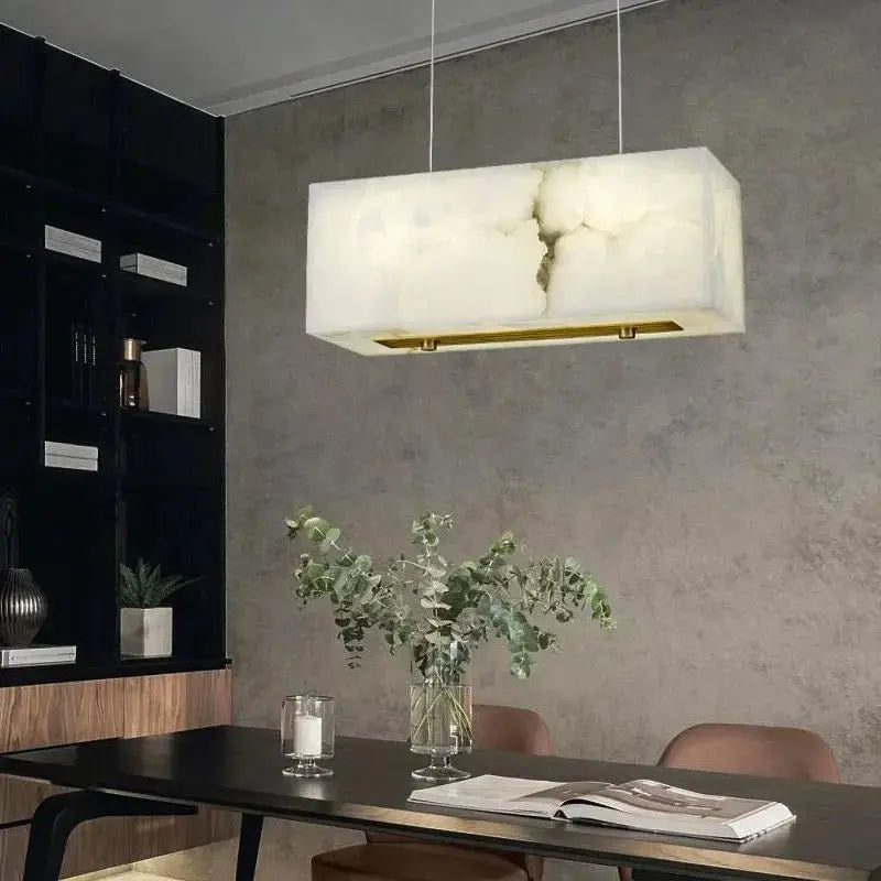 Alabaster Cuboid Dining Room Chandelier    Chandelier [product_tags] Fabtiko