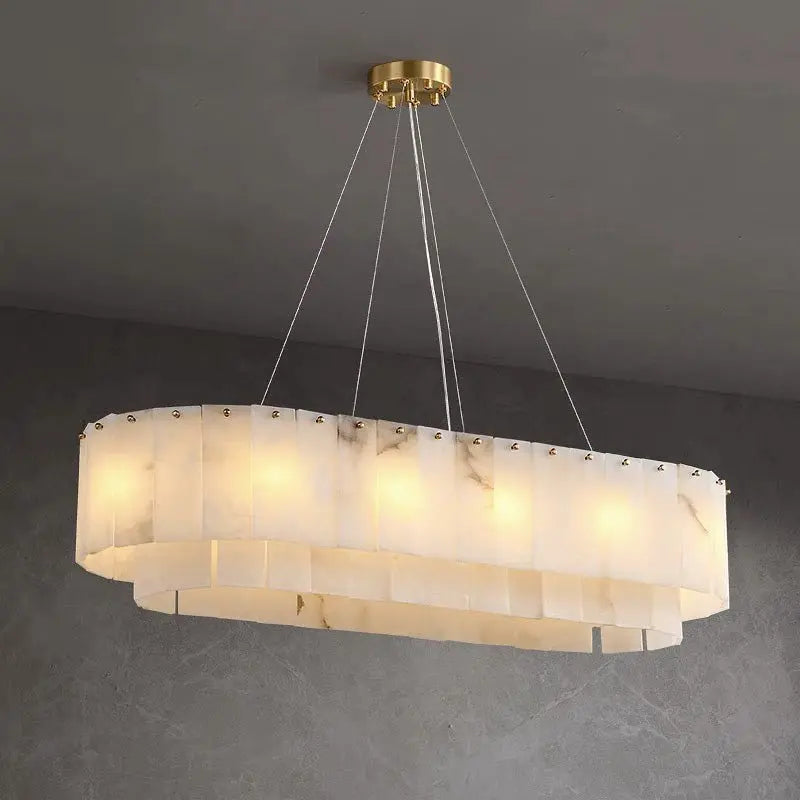 Alabaster Dining Room Round Chandelier Lighting    Chandelier [product_tags] Fabtiko