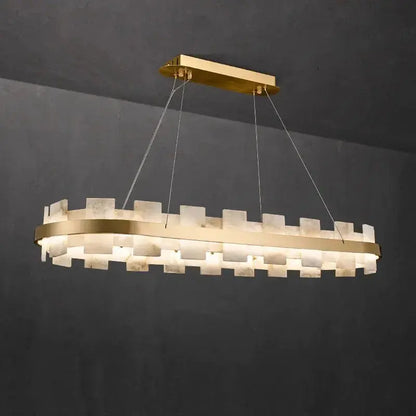 Alabaster Glo Modern Oval Chandelier    Chandelier [product_tags] Fabtiko