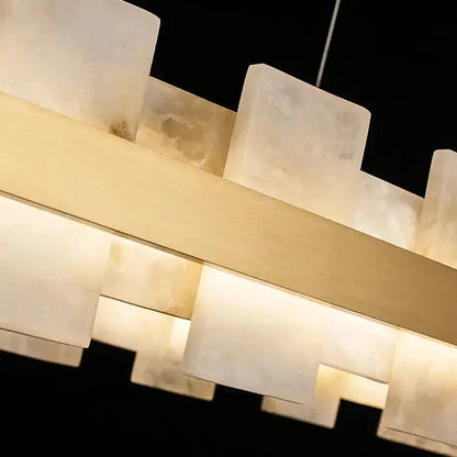 Alabaster Glo Modern Oval Chandelier    Chandelier [product_tags] Fabtiko