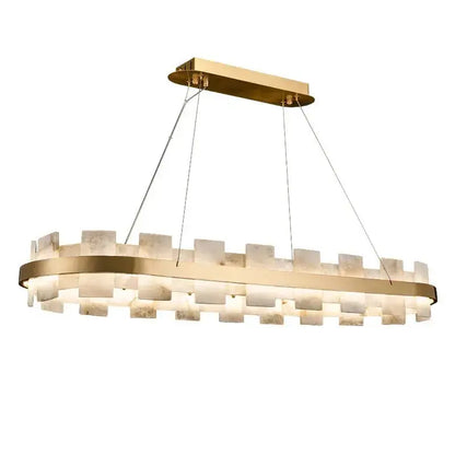 Alabaster Glo Modern Oval Chandelier    Chandelier [product_tags] Fabtiko