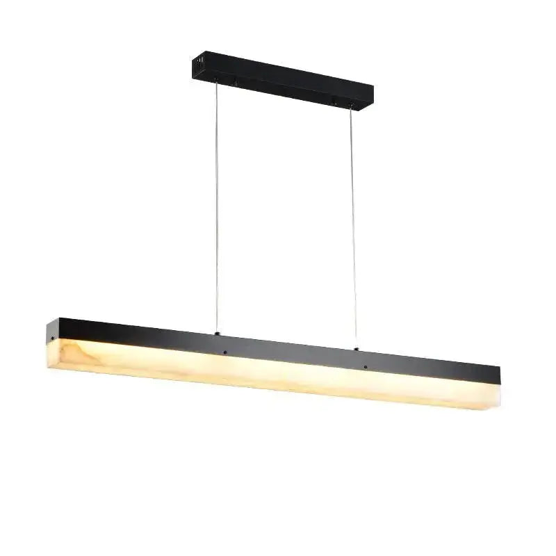 Alabaster Simple Linear Kitchen Island Chandelier 39.37&quot;L*2.36&quot;W*2.36&quot;H Black  Chandelier [product_tags] Fabtiko
