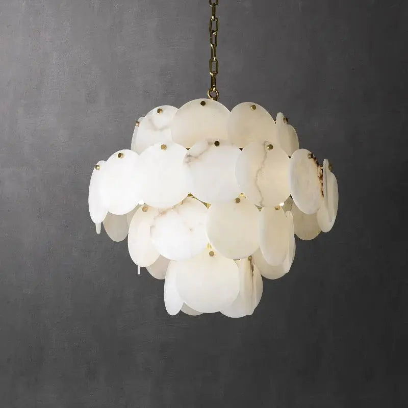 Alabaster Magnolia Multi-Tiered Round Chandelier 4 Layer Style A   Chandelier [product_tags] Fabtiko