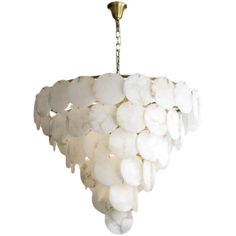 Alabaster Magnolia Multi-Tiered Round Chandelier    Chandelier [product_tags] Fabtiko