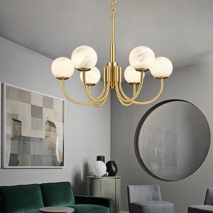Chandelier Alabaster Modern Brass Chandelier Fabtiko