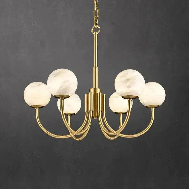 Alabaster Modern Brass Chandelier    Chandelier [product_tags] Fabtiko