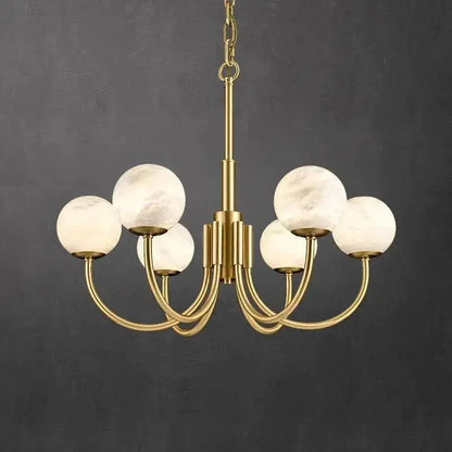 Alabaster Modern Brass Chandelier    Chandelier [product_tags] Fabtiko