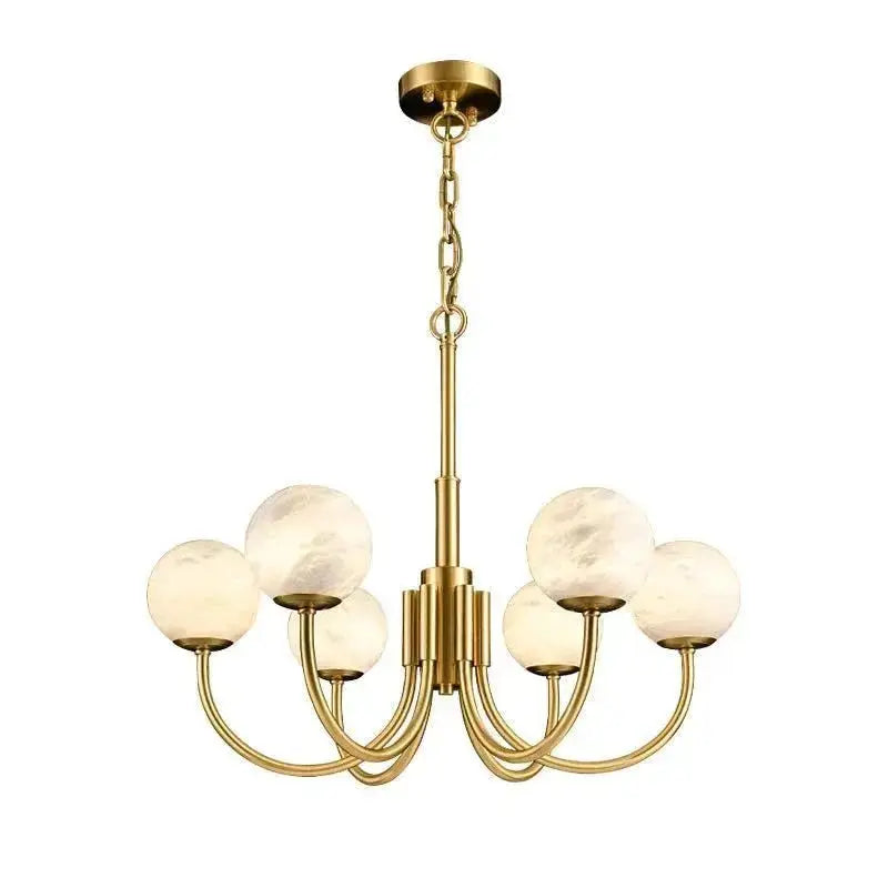 Alabaster Modern Brass Chandelier 25.6&quot;   Chandelier [product_tags] Fabtiko