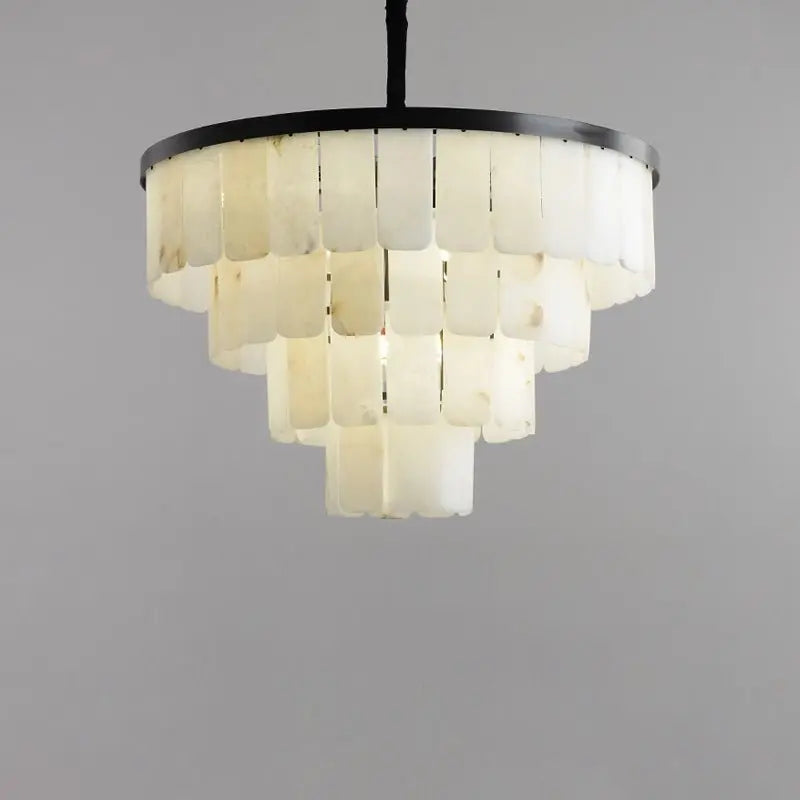 Alabaster Modern Multi-Tiered Round Chandelier 4 Layer Style B   Chandelier [product_tags] Fabtiko