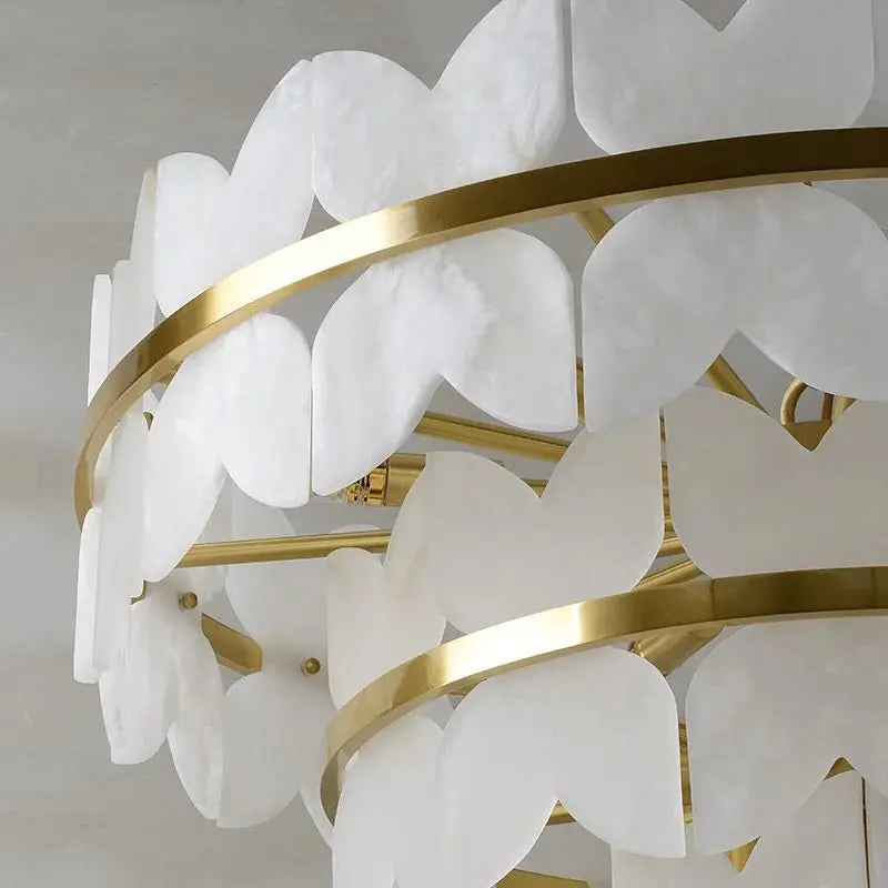 Alabaster Multi-Layer Butterfly Round Chandelier    Chandelier [product_tags] Fabtiko