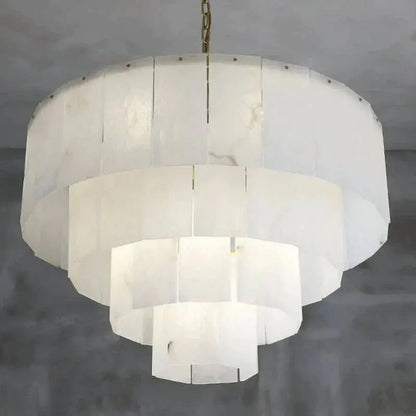 Alabaster Multi-Layer Modern Round Chandelier 31&quot;    Chandelier [product_tags] Fabtiko
