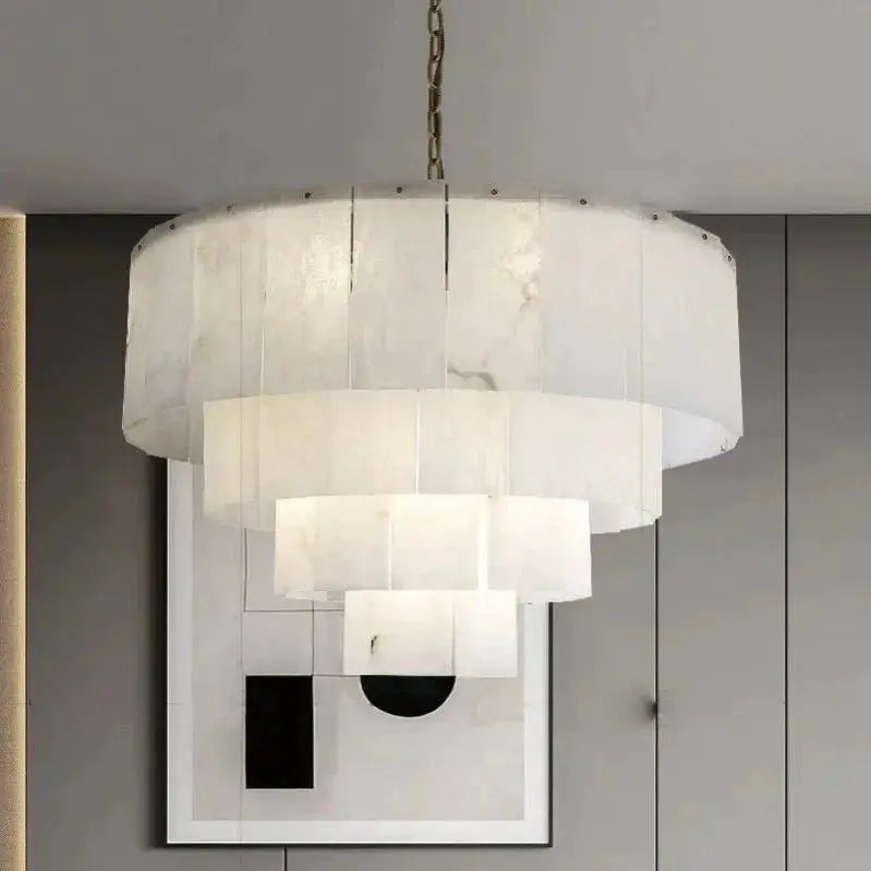 Alabaster Multi-Layer Modern Round Chandelier 31&quot;    Chandelier [product_tags] Fabtiko