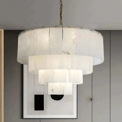 Alabaster Multi-Layer Modern Round Chandelier 31&quot;    Chandelier [product_tags] Fabtiko