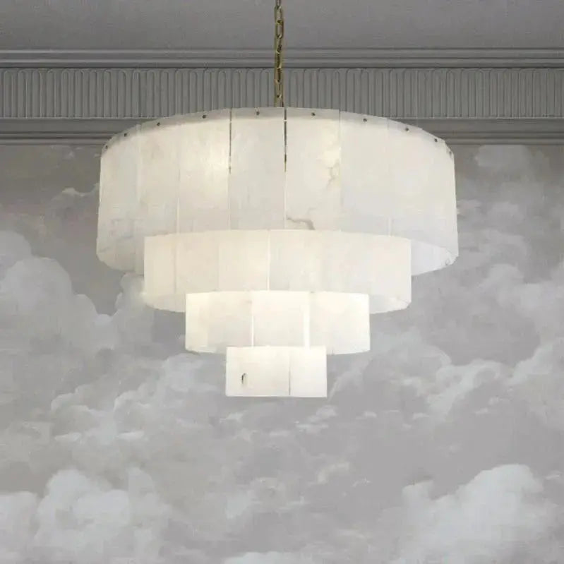 Alabaster Multi-Layer Modern Round Chandelier 31&quot;    Chandelier [product_tags] Fabtiko