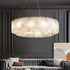 Alabaster Brass Round Living Room Chandelier Lighting 39.37"D*8.66"H   Chandelier Fabtiko