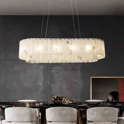 Alabaster Dining Room Round Chandelier Lighting    Chandelier 