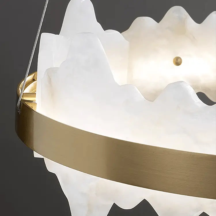 Spain Alabaster Brass Indoor Chandelier Lighting    Chandelier [product_tags] Fabtiko