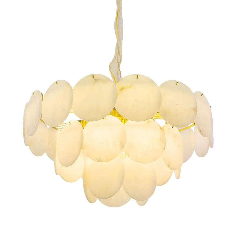 Spain Alabaster Brass Living Room Chandelier 3 Layer B   Chandelier [product_tags] Fabtiko