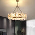 Spain Alabaster Brass Living Room Chandelier Lighting 15.74"D*8.66"H   Chandelier [product_tags] Fabtiko
