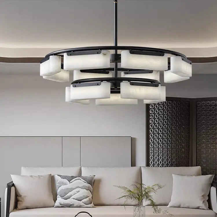 Spain Alabaster Modern Chandelier Lighting Indoor    Chandelier Fabtiko