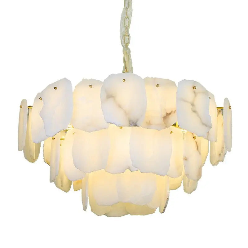 Spain Alabaster Modern Living Room Chandeliers 3 Layer   Chandelier [product_tags] Fabtiko