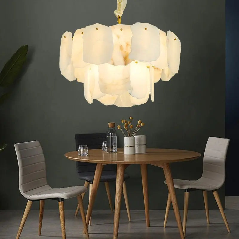 Spain Alabaster Modern Living Room Chandeliers    Chandelier Fabtiko