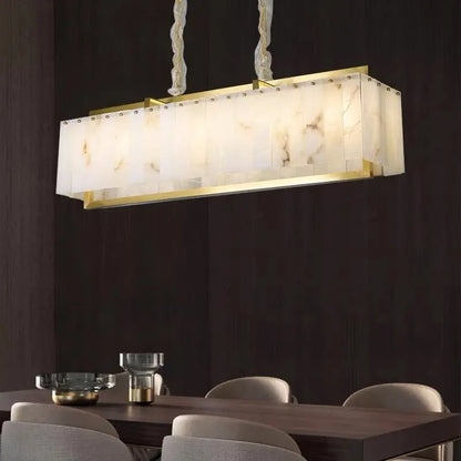 Spain Alabaster Rectangular Dining Room Chandeliers    Chandelier [product_tags] Fabtiko
