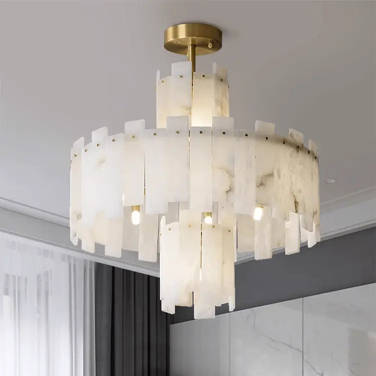 Spain Alabaster Round Modern Chandeliers    Chandelier [product_tags] Fabtiko