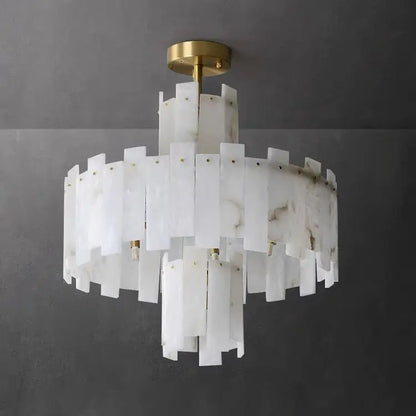 Spain Alabaster Round Modern Chandeliers Chandelier Fabtiko