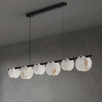 Dining Room Natural Alabaster Island Pendant Light