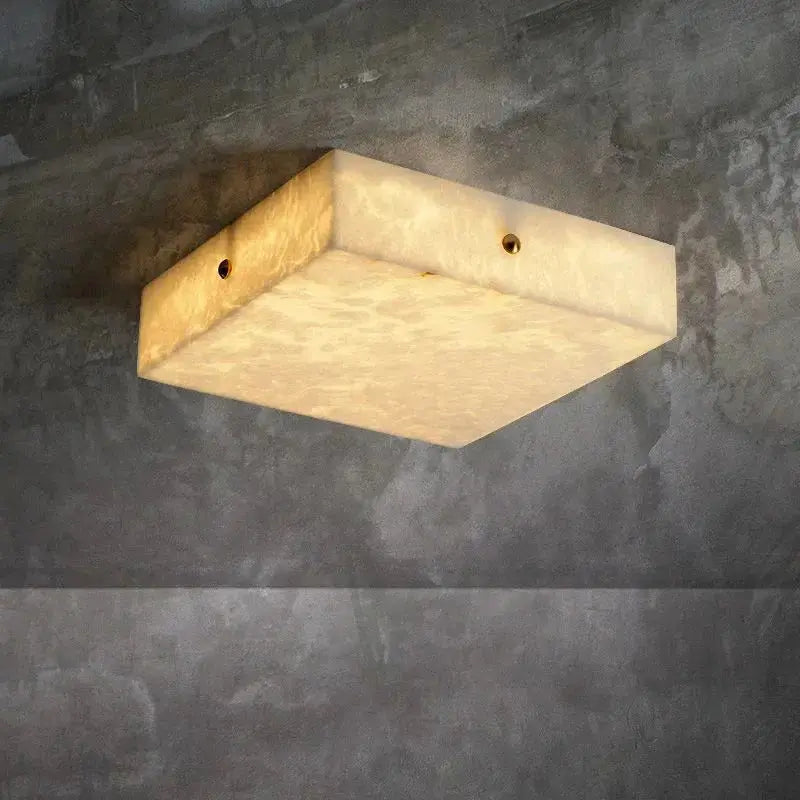 Alabaster Square Flush Mount Ceiling Light 11.81&quot;L   Ceiling Lamp [product_tags] Fabtiko