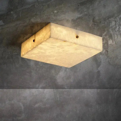 Alabaster Square Flush Mount Ceiling Light 11.81&quot;L   Ceiling Lamp [product_tags] Fabtiko