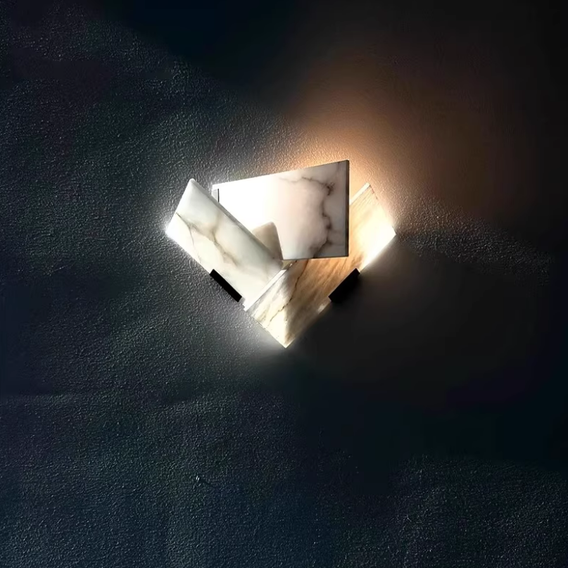 Home Mini Living Room Alabaster Wall Sconce