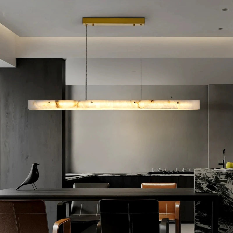 Kitchen And Dining Room Alabaster Stone Pendant Light