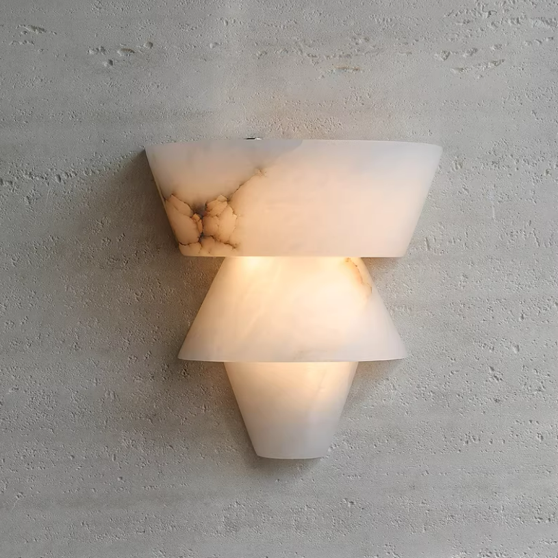 Mid-Century Style Alabaster Wall Sconce